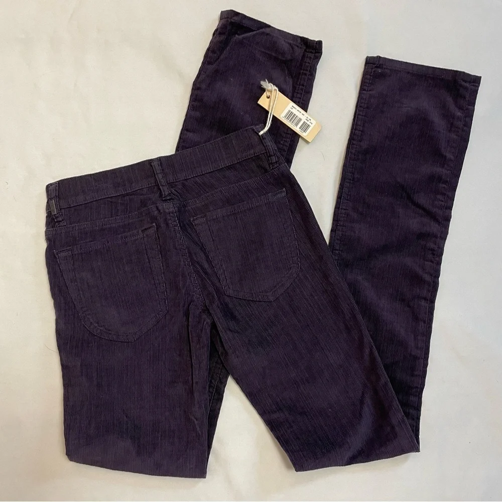 NWT New Diesel Straight Leg Corduroy Purple Pants Size 24